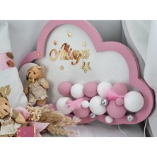 Bebek Çikolatası Kişiye Özel Hediye Seti - 100 Adet Pelit Valonia Çikolata, Yastık ve Kapı Süsü