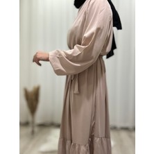 Üç Katlı Medine Ipeği Ferace Elbise