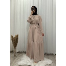 Üç Katlı Medine Ipeği Ferace Elbise