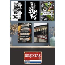 Fabriflow Exclusive Kartal1 "beşiktâş" Tablo Seti Altılı Set 1'adet (20*30CM) 5'adet (20X15CM) FTR01