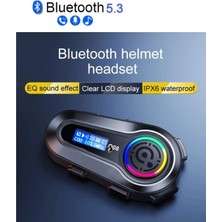 Prepare Radyo Özellikli Kask Kulaklık Q-08P Su Geçirmez Bluetooth Motosiklet Radyolu Bluetooth Kulaklık