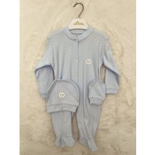 Nurcan Bebe Transfer Bulutlu Tulum Set