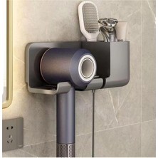 Busstier Duvara Monte Edilebilir Saç Kurutma Makinesi Tutucu - Pratik Banyo Organizeri, Depolama Çözümü