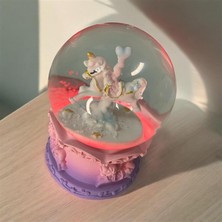 Işıklı Unicorn Kar Küresi Orta Boy