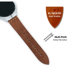 Minval Hakiki Deri Kordon 20MM ve 22MM Akıllı Pimli Gerçek Deri Kayış Saat Kordonu