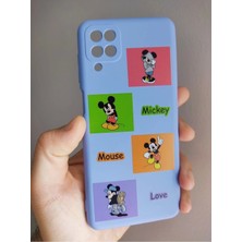 Lucek Cases Samsung Galaxy A12 Uyumlu Mickey Mouse Tasarım Telefon Boyun Askılı Set Kılıf