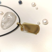 Altın Ofisi 30MM Dikdörtgen Levha Kolye 14 Ayar Altın Hd Videolu