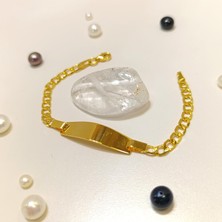 Altın Ofisi Isim Yazılabilir Döküm Çocuk Bileklik 14 Ayar Altın Hd Videolu