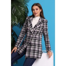 Moda Gülse Tüvit Blazer Ceket Lila