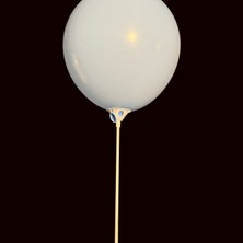 Balon Çubuğu ve Hunisi (Beyaz) 10 Adet-32,5 Cm.