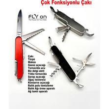 Flyon Kaliteli 13 Fonksiyonlu Çakı Deprem Çantası ve Kamp Için Ideal Portatif  Cep Çakısı