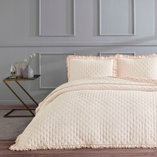 Linens Scarlett Çift Kişilik Yatak Örtüsü Seti Pudra