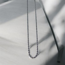 İTHAL Çelik Gümüş Zincir 60 cm