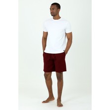 Ds Damat Waffle Şort T-Shirt Takım Bordo