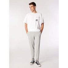 Converse Gri Erkek Lastikli Bel Regular Fit Eşofman Altı Core Chuck Patch Pant Ft Vgh