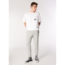 Converse Gri Erkek Lastikli Bel Regular Fit Eşofman Altı Core Chuck Patch Pant Ft Vgh