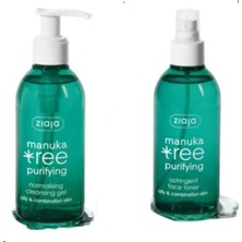 Ziaja Manuka Ağacı Özlü Akneli Cilt Tonik 200 Ml + Akneli Cilt Temizleme Jeli 200 Ml