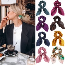 Renjie Shop C No.6 Boyutu Kadın Kız Yumuşak Kumaş Kıravat Tokası Saç Lastikleri Saç Bandı Bowknot Elastik Saç Aksesuarları Için Ponytail Scrunchies Başlık Tutucu - Siyah (Yurt Dışından)