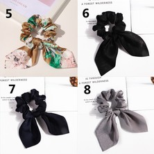 Renjie Shop C No.6 Boyutu Kadın Kız Yumuşak Kumaş Kıravat Tokası Saç Lastikleri Saç Bandı Bowknot Elastik Saç Aksesuarları Için Ponytail Scrunchies Başlık Tutucu - Siyah (Yurt Dışından)