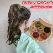 Renjie Shop C Siyah Stil Kadife Kuş Yuvası Saç Bandı (Yurt Dışından)