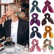 Renjie Shop C No.11 Boyutu Kadın Kız Yumuşak Kumaş Kıravat Tokası Saç Lastikleri Saç Bandı Bowknot Elastik Saç Aksesuarları Için Ponytail Scrunchies Başlık Tutucu - Siyah (Yurt Dışından)