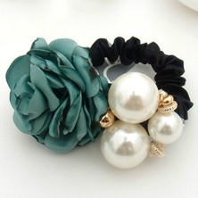 Renjie Shop C Şarap Kırmızısı Tarzı Moda Inci Gül Çiçeği Saç Halkası, Kadın Saç Stil Elastik Saç Halkası, Saç Aksesuarları Wh#10 (Yurt Dışından)
