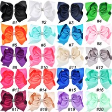 Renjie Shop C NO22 Kız Çocukları Büyük Taşlı Saç Kurdeleleri Baskılı Kırmızı Kurdele Yay Tüm Timsah Toka Saç Aksesuarları (Yurt Dışından)