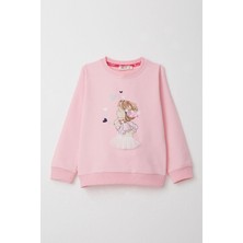 Breeze Kız Çocuk Eşofman Takım Düşünceli Kız Baskılı 2-6 Yaş, Pembe