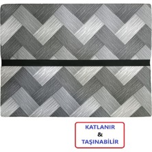 Katlanır Yer Yatağı ve Tek Kişilik Sünger Katlanır Minder Yatak 70X180 cm 6 cm Gri
