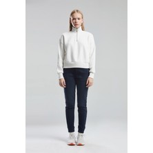 Benmanaj Kadın Beyaz Sweatshirt