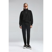 Benmanaj Kadın Siyah Sweatshirt