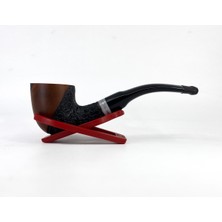 Dapper Bent Apple Briar (Gül Kökü) 9 mm Filtreli El Yapımı Pipo - Kahverengi 1746