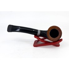 Dapper Bent Apple Briar (Gül Kökü) 9 mm Filtreli El Yapımı Pipo - Kahverengi 1746