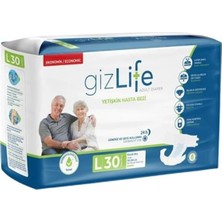 Gizlife Bel Bantlı Yetişkin Hasta Bezi Large 150 Adet