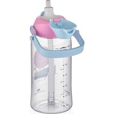 Dodge Uzspace Renkli Pipetli Matara 730 ml Kapasite Paslanmaz Çelik Malzeme ile Dayanıklı