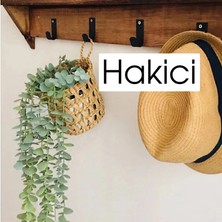 Hakici Dekoratif Çok Amaçlı / Hasır Saksı Sepet / Askı Sepet / Duvar Sepet 10 x 10CM