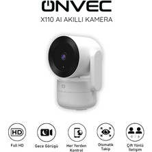 Onvec X110 Ai 2k Çözünürlük Gece Görüşlü 360° Akıllı Kamera Beyaz