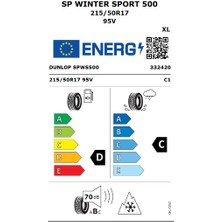 Dunlop 215/50 R17 95V Xl Sp Winter Sport 500 Oto Kış Lastiği (Üretim Yılı:2024)