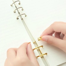 Hongliang Shop C Siyah Stil Defter Albümü Scrapbook Klipsler Ofis Bağlayıcı Için 3 Halka Metal Spiralize Kitap Bağlayıcı 2 Adet (Yurt Dışından)