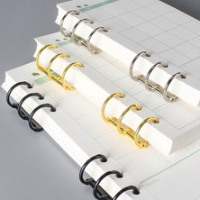 Hongliang Shop C Siyah Stil Defter Albümü Scrapbook Klipsler Ofis Bağlayıcı Için 3 Halka Metal Spiralize Kitap Bağlayıcı 2 Adet (Yurt Dışından)