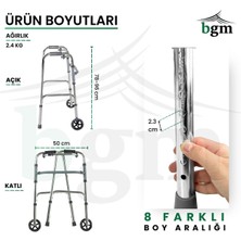 BGM Tekerlekli Yürüteç Walker Hasta Yürüteci Katlanır