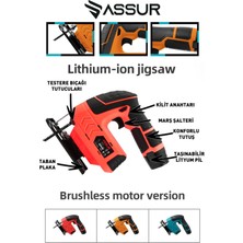 Assur Pro 12 Volt Li-Ion Şarjlı Dekupaj Testere Kırmızı