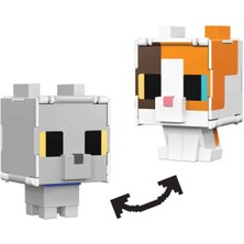 Mattel Minecraft Flipping' Figs 2in1 Dönüşen Figür HTL43 - Calico Cat ve British Shorthair Cat