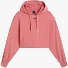 Vans Thanx Again PO Fleece-B Kadın Sweatshirt Mercan Renk Düz Desen Rahat Kesim