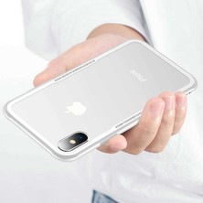 Cepustik Telefon Aksesuarları iPhone x / Iphone Xs Kılıf Kenarları Silikon Arka Kısım Temperli Cam Craft Kılıf