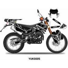 Yuki YK250GY-7 Izci "two Two Gray" Tasarım Motosiklet Sticker Etiket Kaplama Modeli