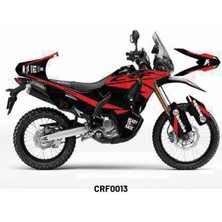 Motiker Honda CRF250 RALLY "Ready To Race" 2017-2020 uyumlu Tasarım Motosiklet Sticker Etiket Kaplama Modeli Kırmızı