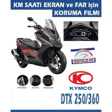 Kymco Dtx 250/360 Serisi Motosiklet Far ve Ekran Km Koruyucu