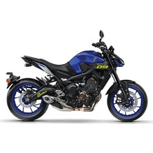 Yamaha MT09 Yan Ön Grenaj Neon Sarı Sticker Etiket Modeli