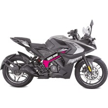 Bajaj Pulsar RS200 Orta Şase Motosiklet Sticker Etiket Modeli Super Sport Pembe